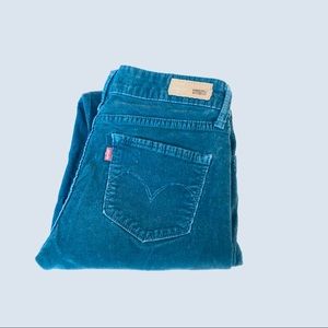 Levi’s Teal Turquoise Corduroy Skinny Pants